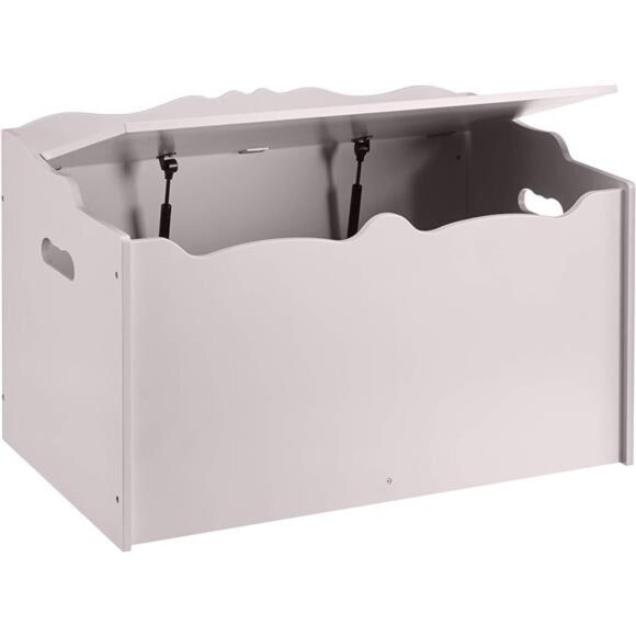 Amazon Basics Kids Toy Box, Wooden Organizer Storage Chest, Gray - Picture 11 of 16